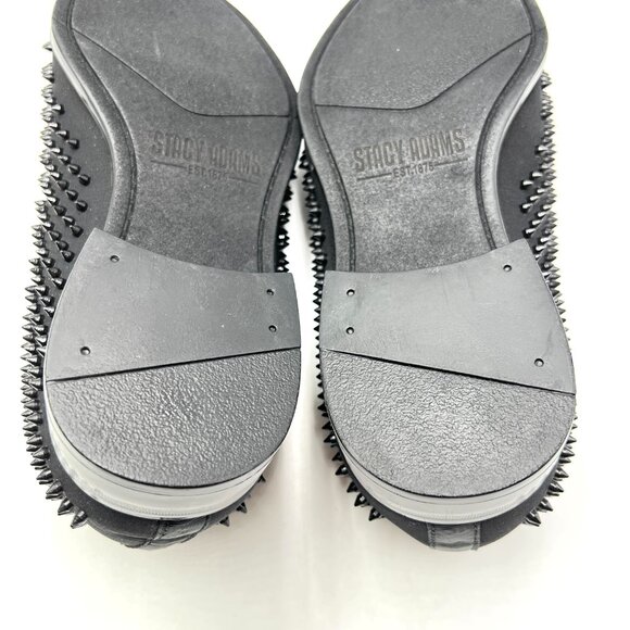 Stacy Adams Mens Size‎ 7.5 7.5M Sabre Black Spiked Studded Slip On Loafers Shoes main image 14